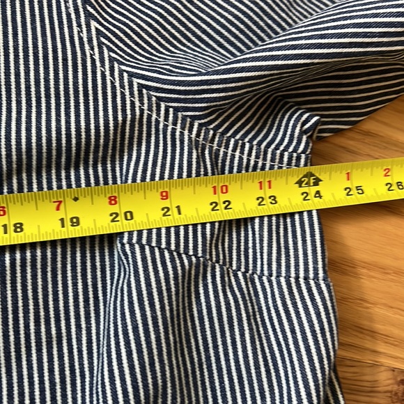 CJ Banks NWT Blue and White Striped 100% Cotton Jacket. Size 1X - Picture 11 of 13